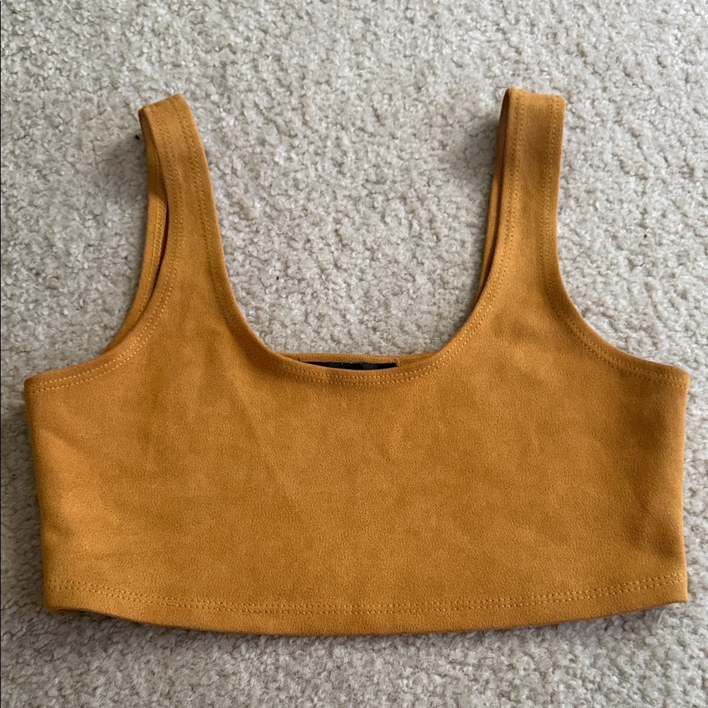 AKIRA Golden Yellow Women's Crop Top - Size Medium